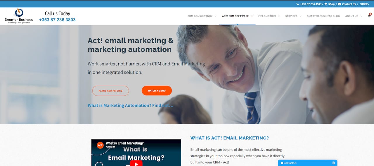 Professional setting up CRM integration at desk