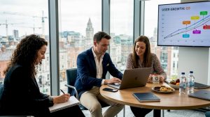 Business team meeting about CRM scaling
