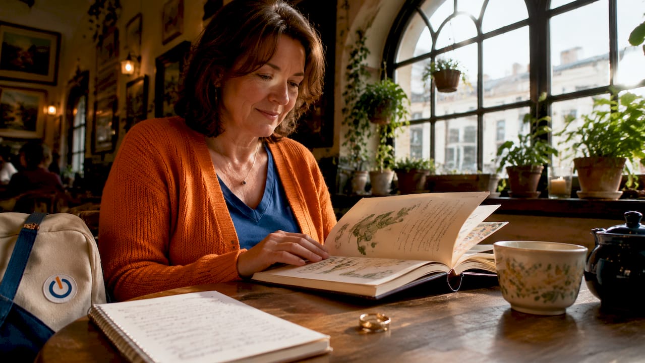1781487155374_Woman-studying-Irish-culture-at-home-desk Woman studying Irish culture at home desk